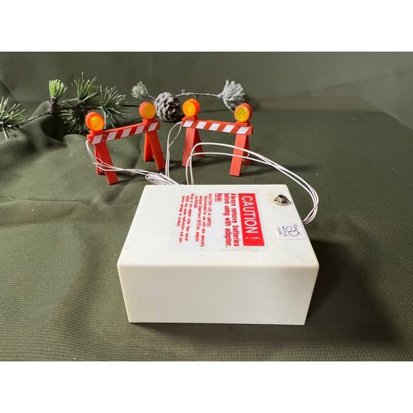 Dept 56 Construction Lights Original Snow Village #52680 w/box works - Picture 4 of 4